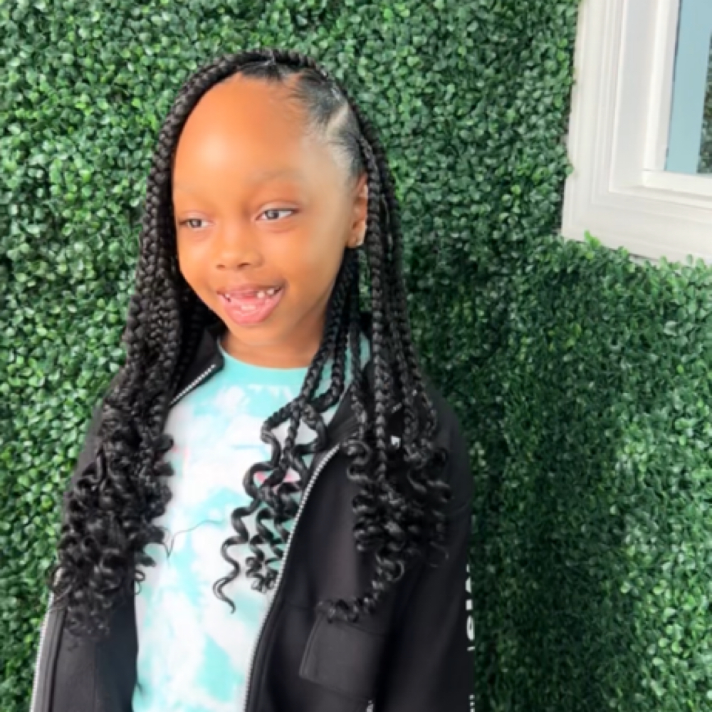 Kids Knotless Braids (Medium) at Polished Hair & Nail Studio in IL, IL