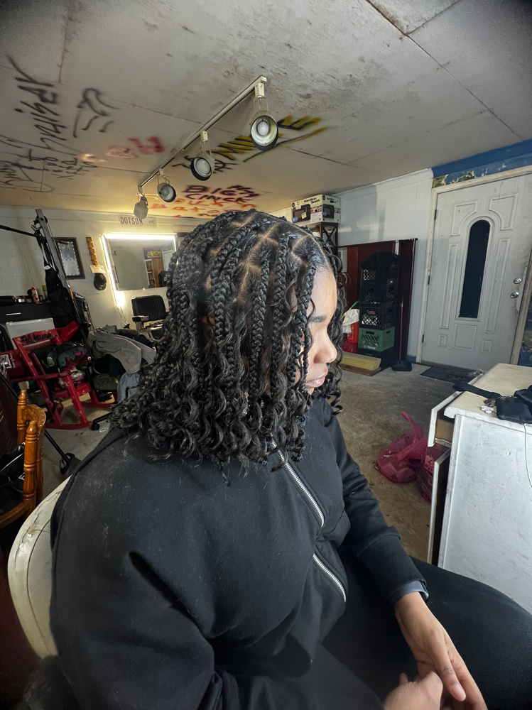 Knotless Boho Bob at ManiiStylez in Baton Rouge, LA