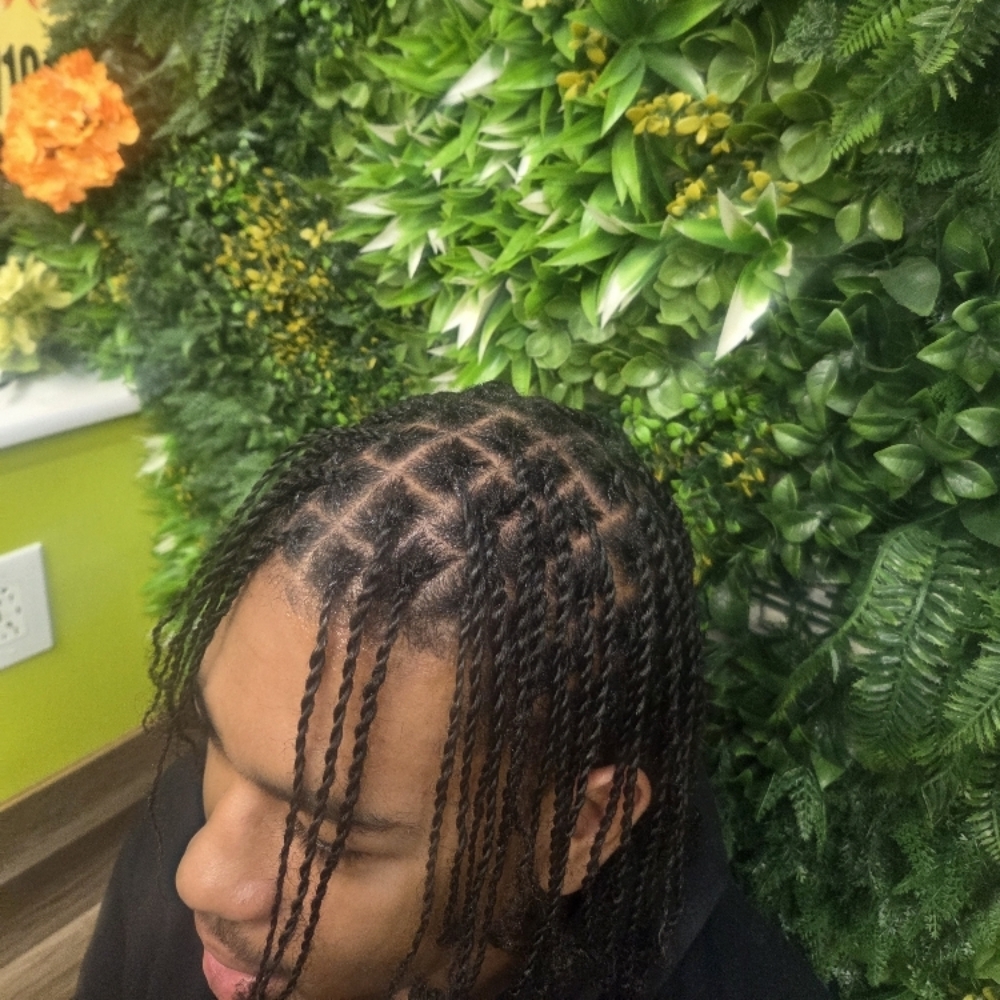 Men Boxbraid With Extension at D&M Hairstudio in Brooklyn, NY