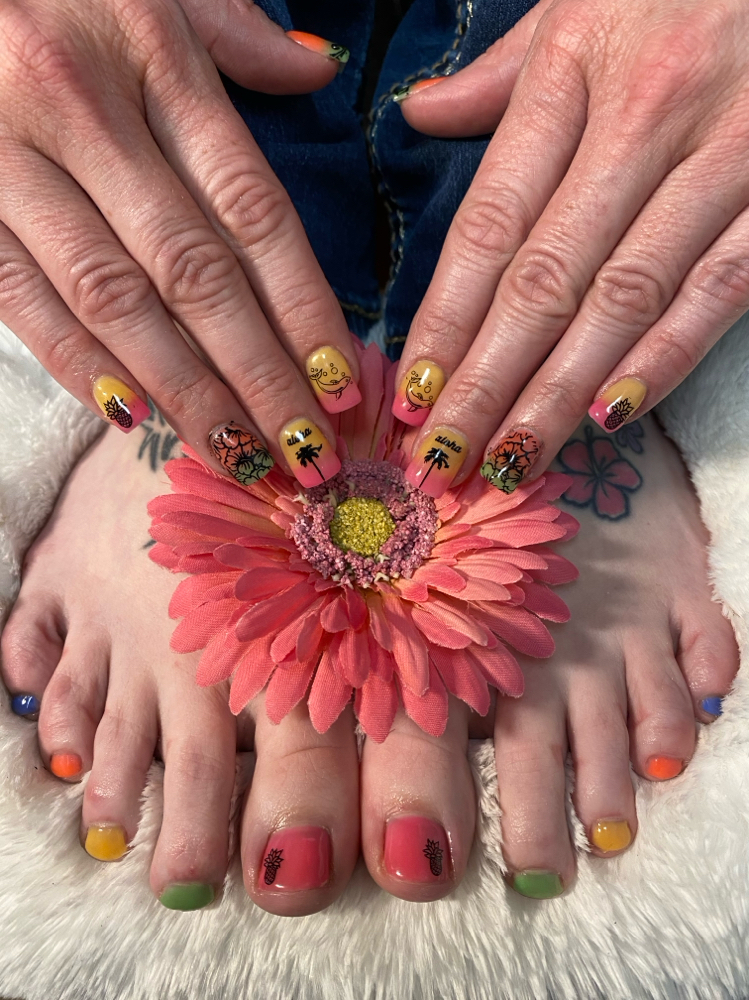 Gel Polish Toe Color Change at Polished Up Nails in Hagerman, ID