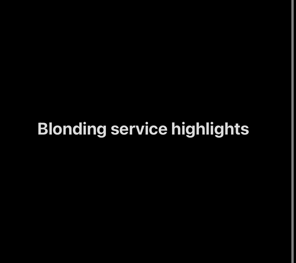 Blonding Highlights