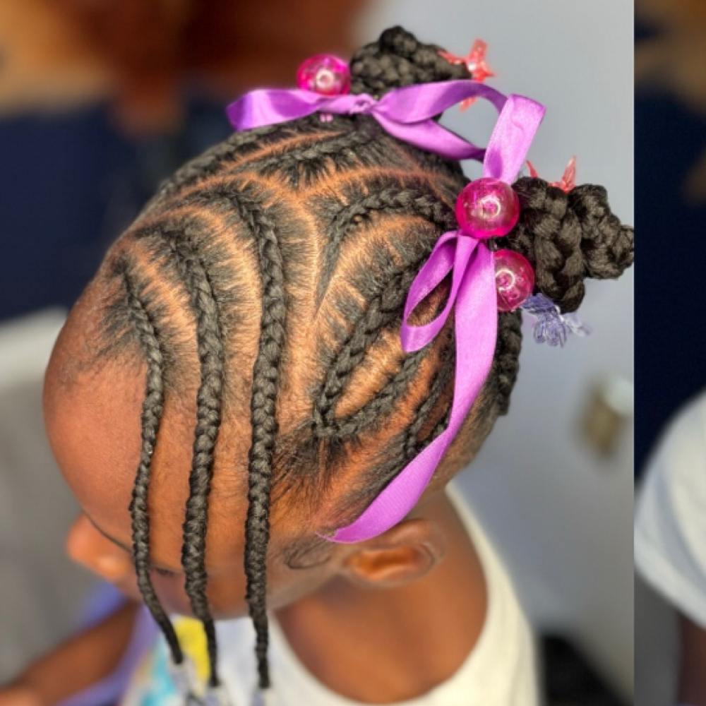 Natural Hair braids-Shorter hair at Styled By House Of Harm in New Orleans, LA
