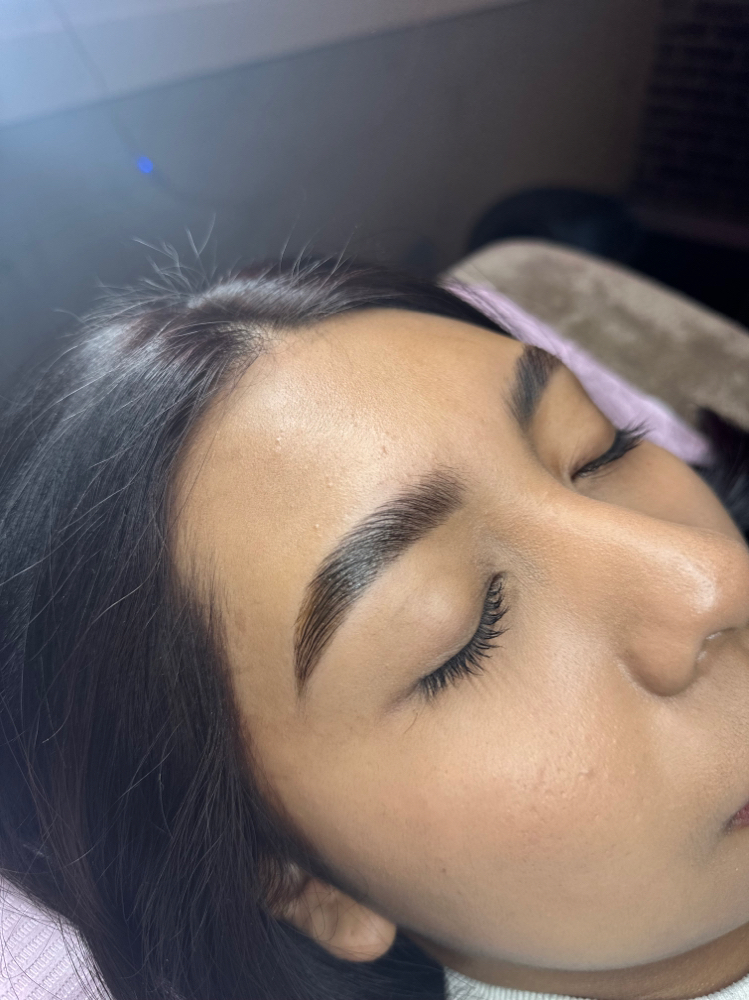 brow lamination + tint