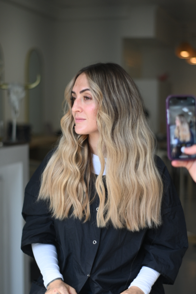 Wet Balayage, Root Melt & Toner