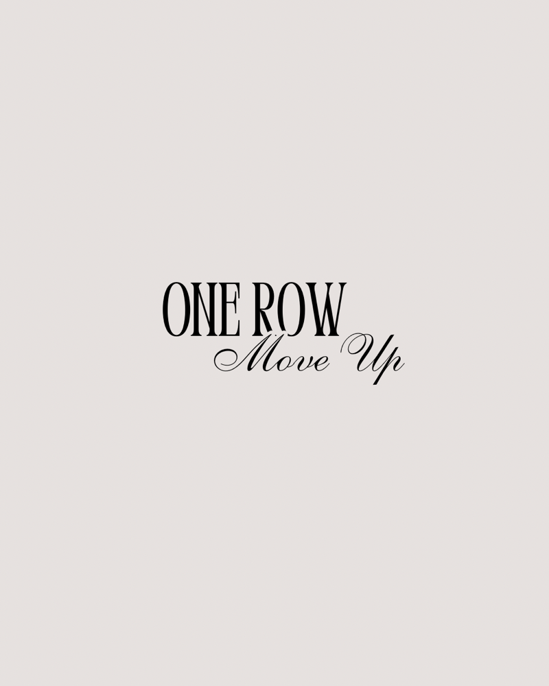 One row move up