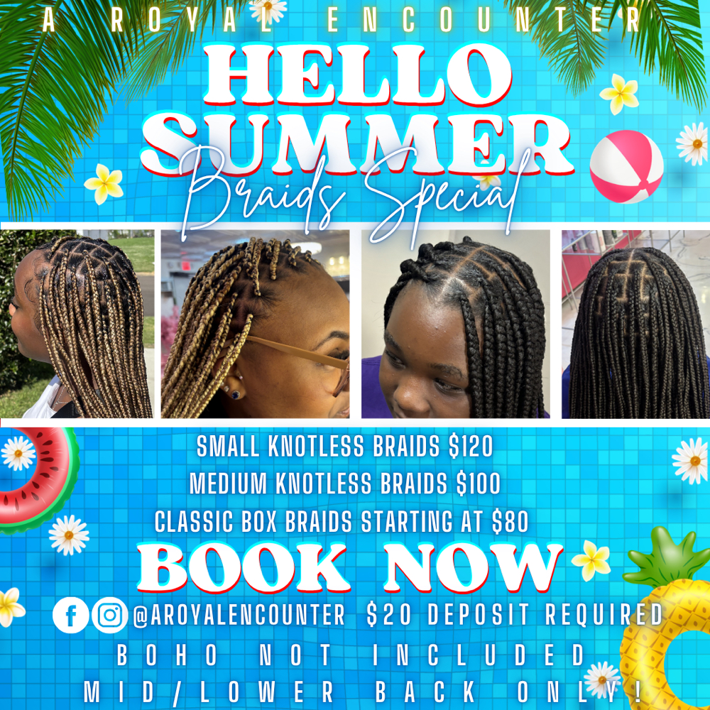 Classic Box Braids at A Royal Encounter in Jackson, MS