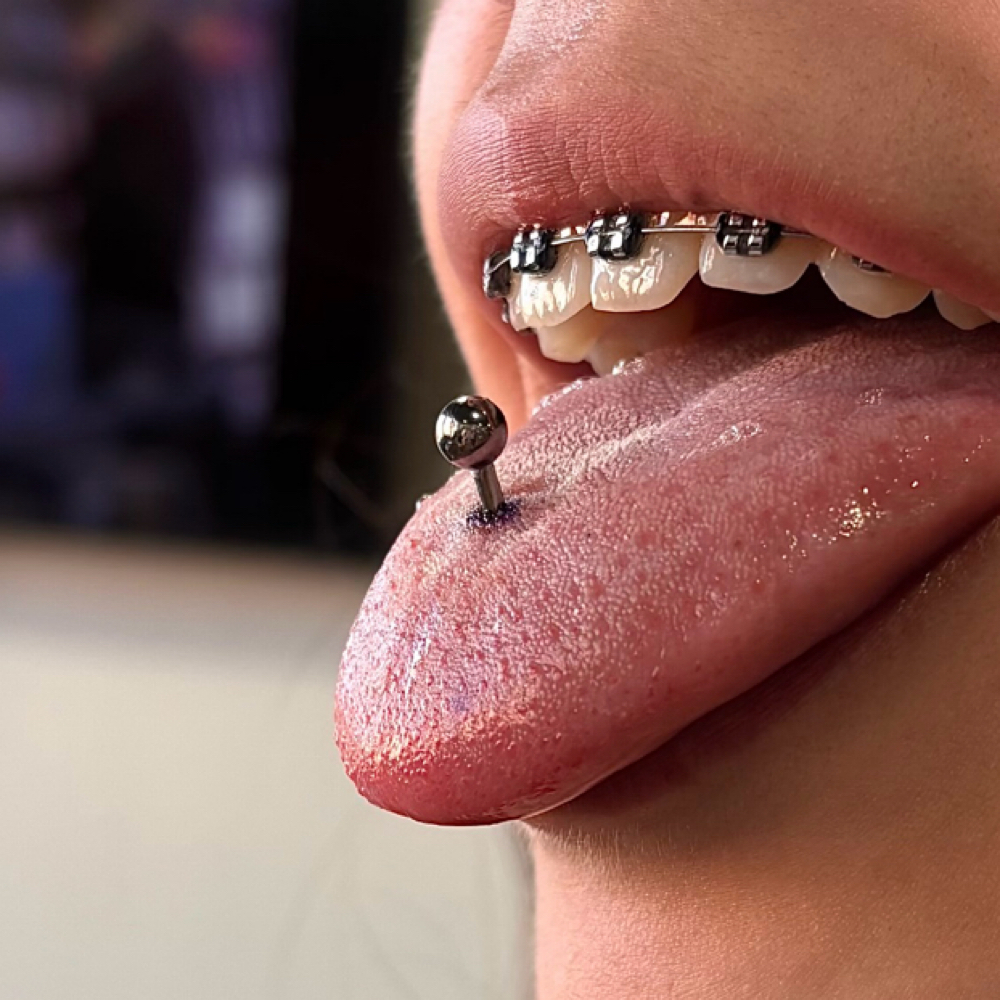 Tongue (Standard) at Piercing Poli’s in El Paso, TX