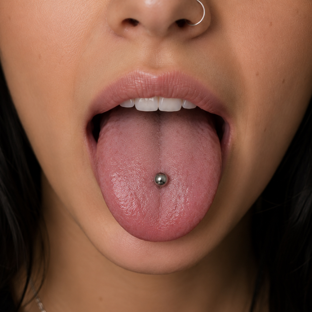 Tongue (Traditional) at Piercing Poli’s in El Paso, TX