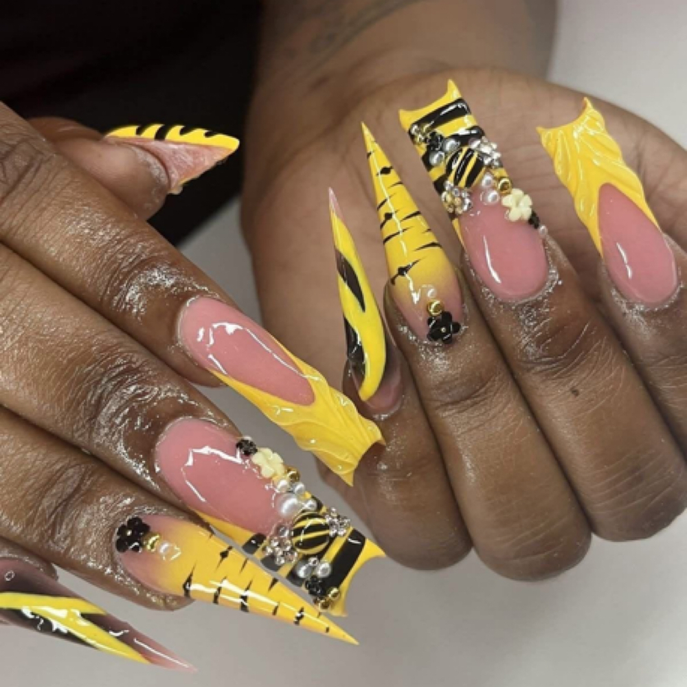 Long Tier 2design at Beyond  Nails in Queens, NY