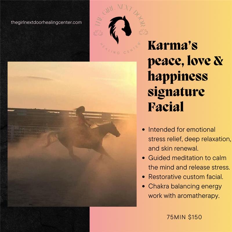 Karmas peace, Love &happiness Facia