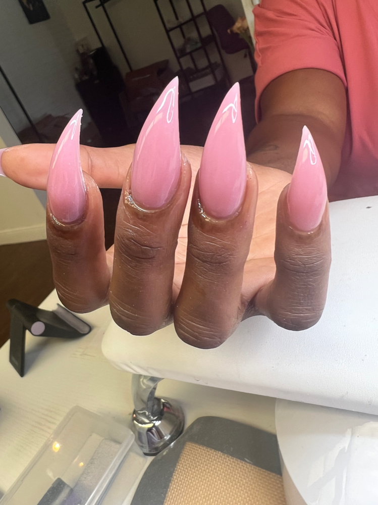 Pretty In Pink-Nude-Hyper White at Double Digit Nails in Gretna, LA