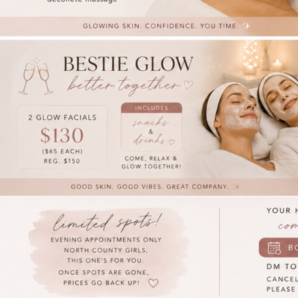 Bestie Glow at 1812 Esthetix in Oceanside, CA