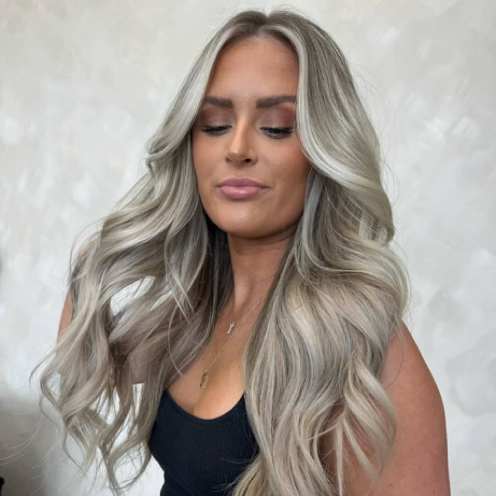 Bellami Tape In Extension Install at Blonding Texas Hair Studio in Cibolo, TX