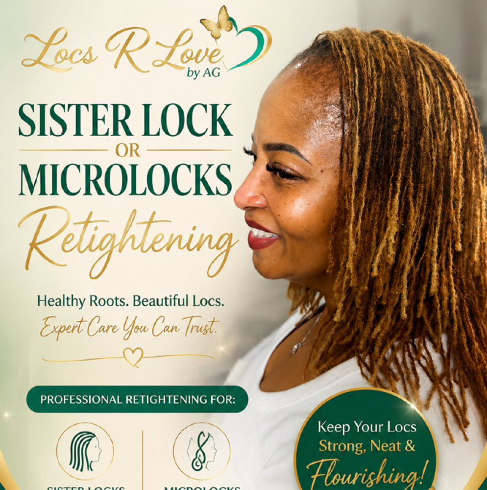 Sisterlocks-Microlocks Retightening at Locs R Love By AG LLC in West Columbia, SC