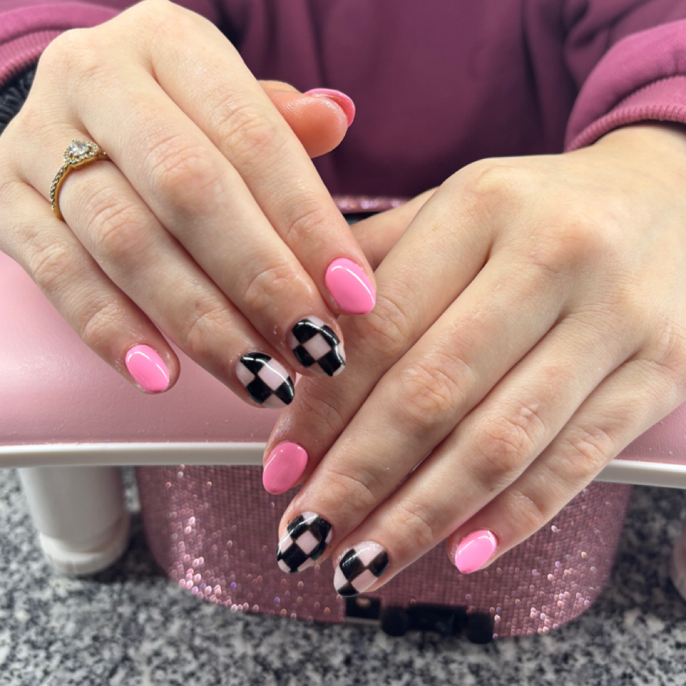 Acrylic Full Set Minimal Design at Aspasia Salon in Saint Charles, MN