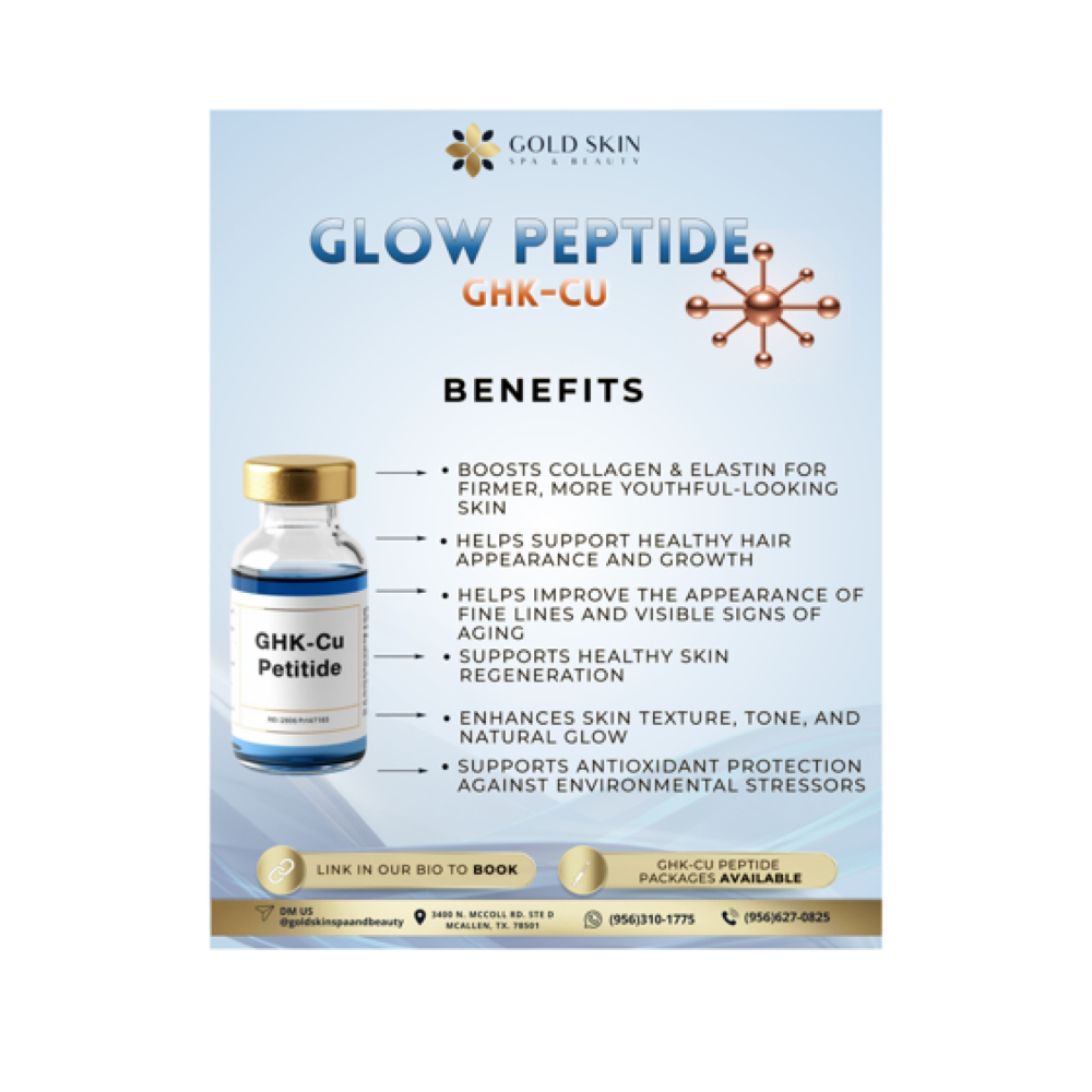 GLOW PEPTIDE / GHK-CU at GOLD SKIN SPA AND BEAUTY in MCALLENT, TX