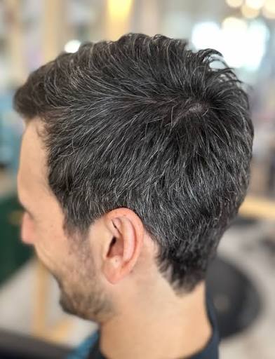 Men’s Scissor Haircut at Ashley Wetzel in Boyd, TX