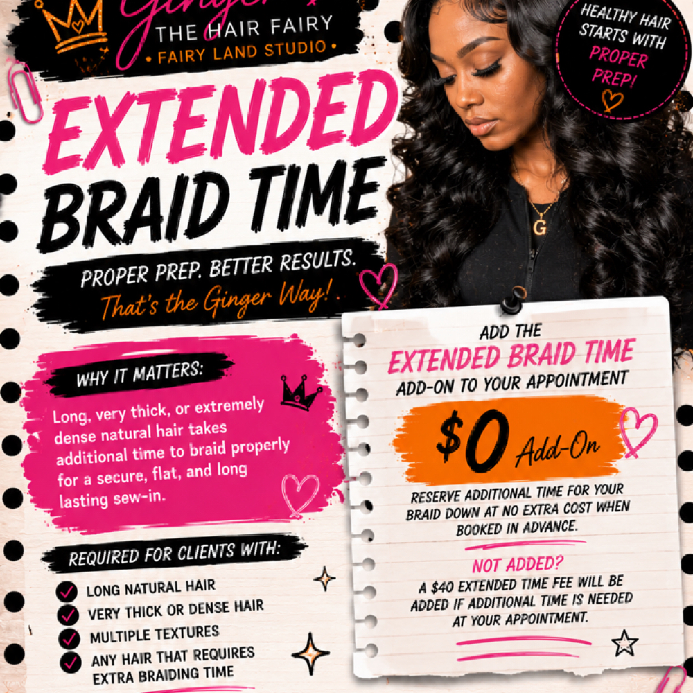 Extended Braid Time at Fairy land studio in San Antonio, TX