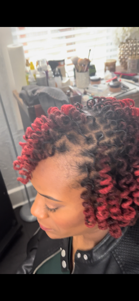 Retwist + (Curls With Rods ) at 473 Locs Natural hair Studio in Evansville, IN