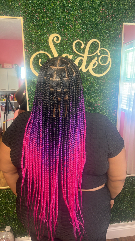 Large Knotless Box Braids
