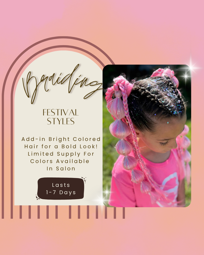 Festival Braiding at Colorful Cosmo in Fair Grove, MO