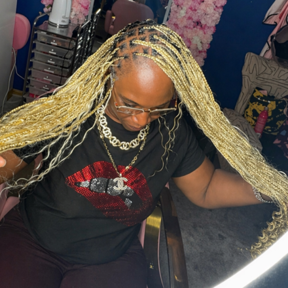 Boho Knotless Braids at Empressive Image Beauty Studio in North Port, FL