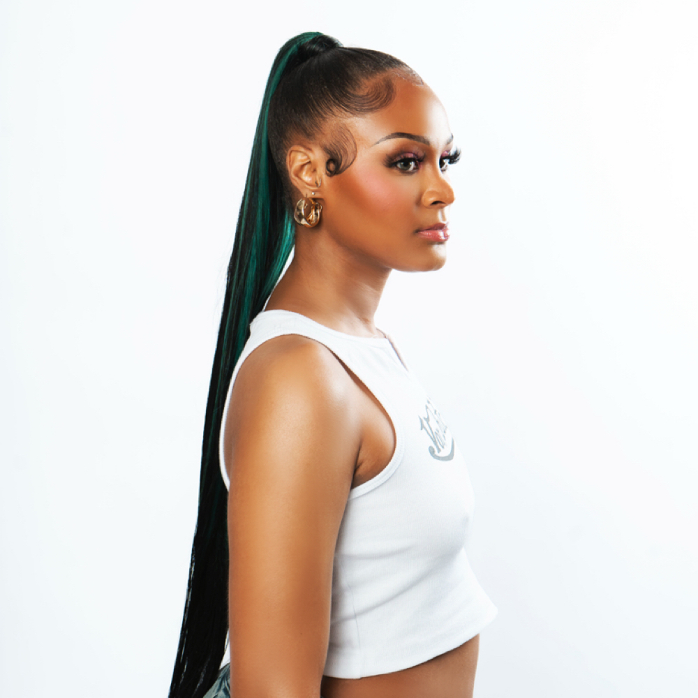 Sleek Royal ponytail at Thee Royal Vault in Cleveland, MS