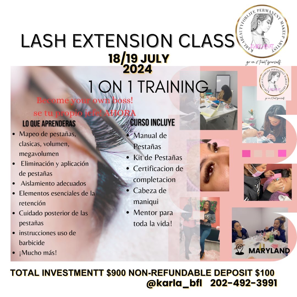 Lash Extension Class at KarlaBFL LLC in Laurel, MD