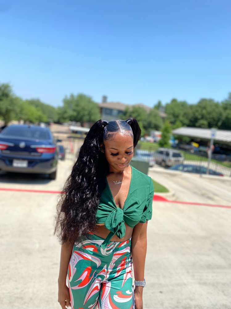 2 Ponytail Half Up/down