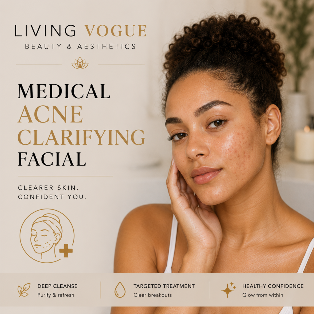 Medical Acne Clarifying Facial at Living Vogue Beauty & Aesthetics in Union, NJ