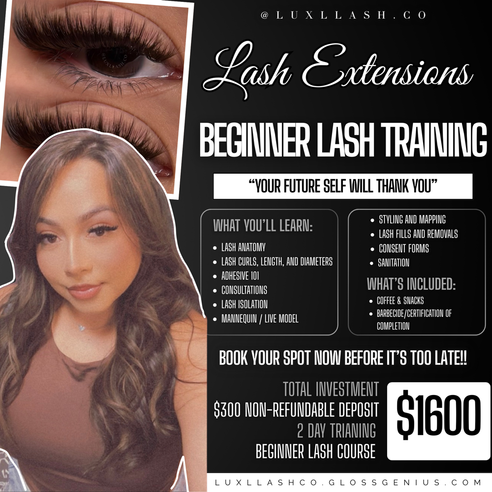 1:1 Beginner Lash Training + Kit at luxllash.co in Selma, TX