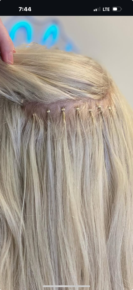 Nano Beed Hair Extentions Install