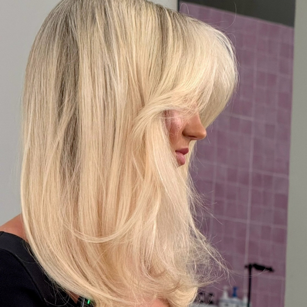 BLONDE AF at Hairbymadisonashley in Kansas City, MO
