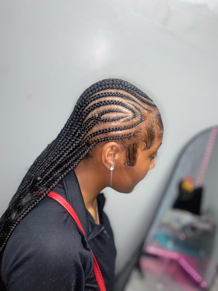 Design Feed In Braids With Boho