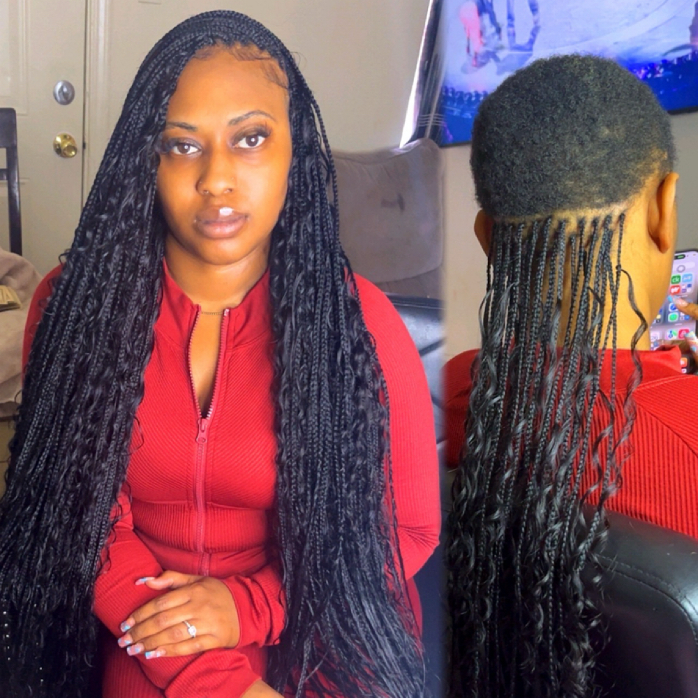 Xsmall Boho Box Braids at E-Money Braidz in Memphis, TN