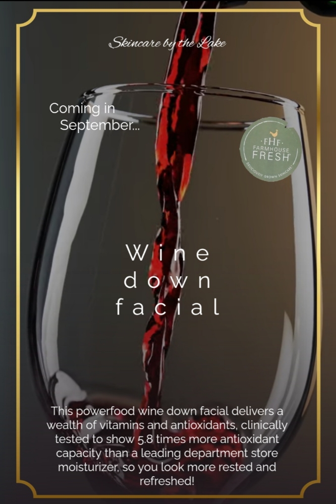 Wine down facial 💆‍♀️🍷