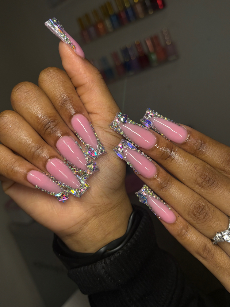 Blinged French tip