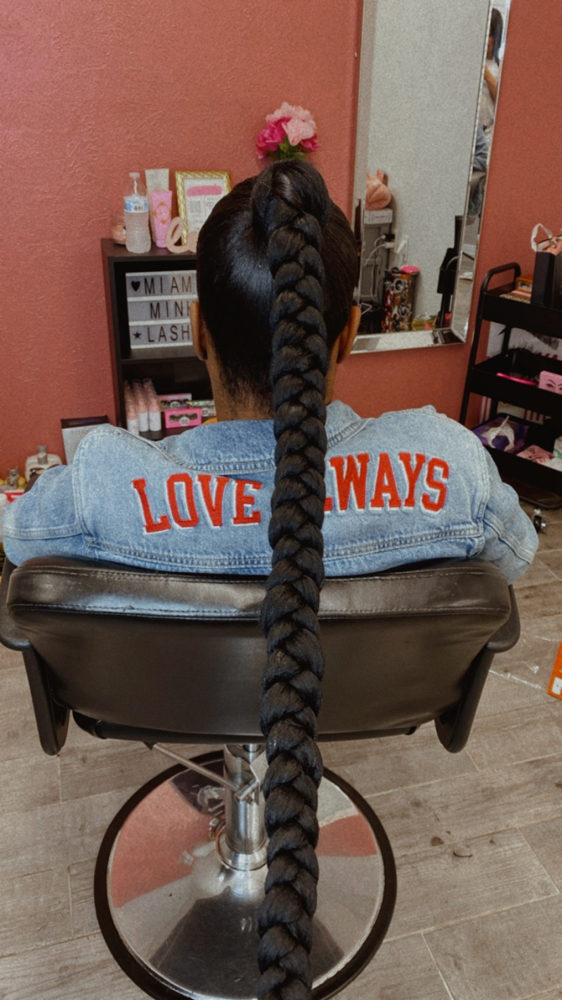 Braid Ponytail(No Swoop)