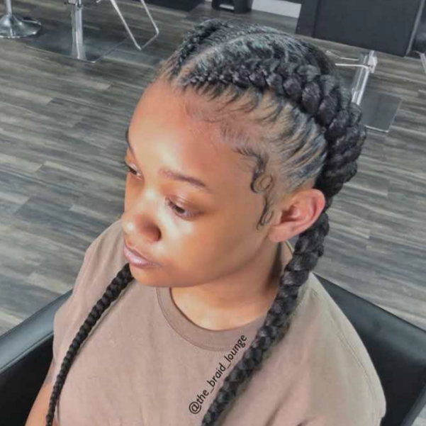2 Stitch braids at FinessedBeautybar in Evans Mills, NY
