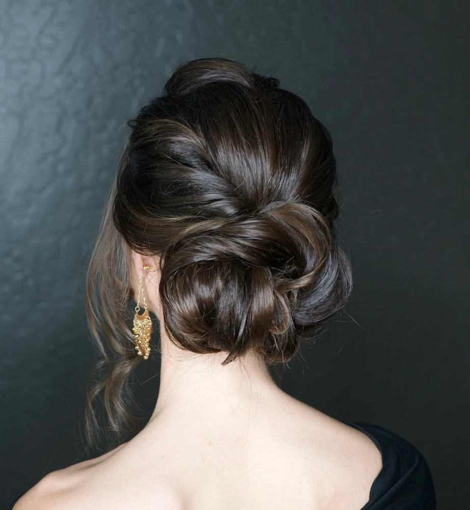 Updo/wedding hairstyle at Arina Stylist in Roseville, CA