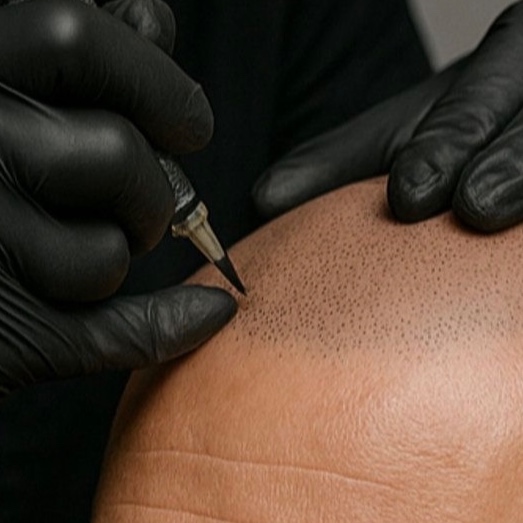 Hair Density tattoo at Tatev INK in Glendale, CA
