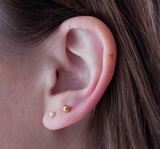 Ear Piercing (Double) inc. Titanium Jewelry
