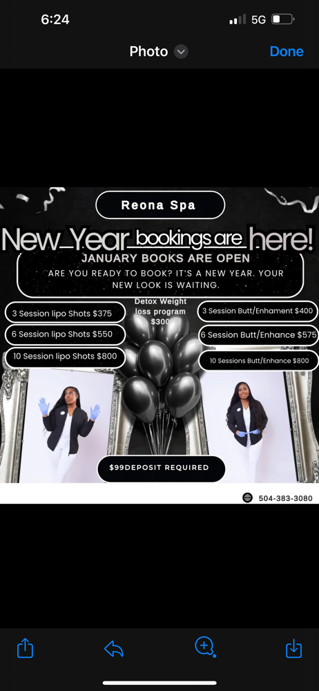 6 Session Lipo Shots