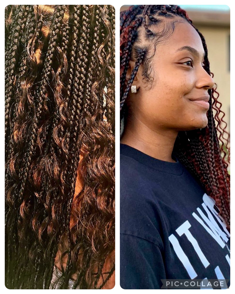 Medium Boho Box Braids