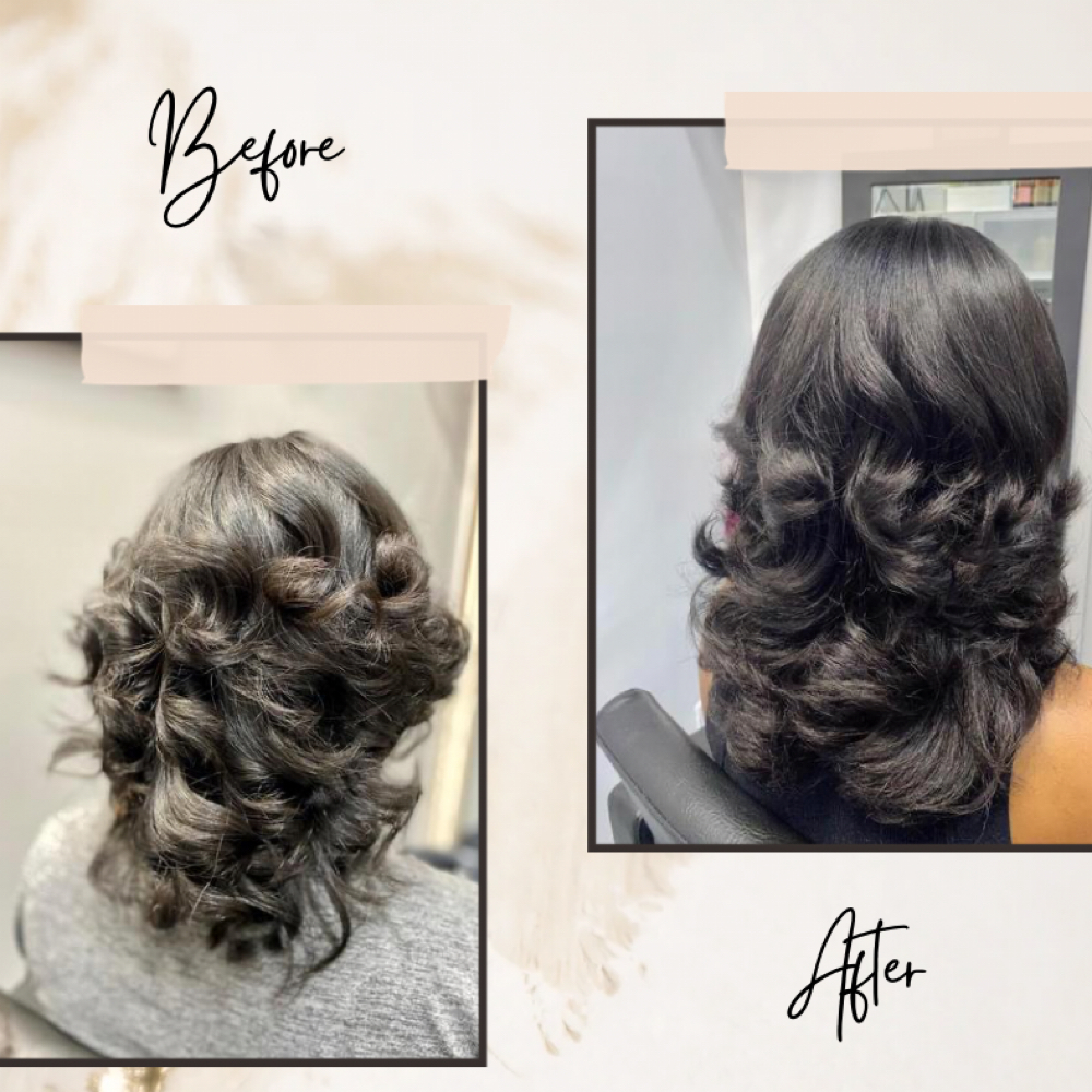Healthy Hair Silk Press at PURH Scalp Wellness Studio in Florence, SC