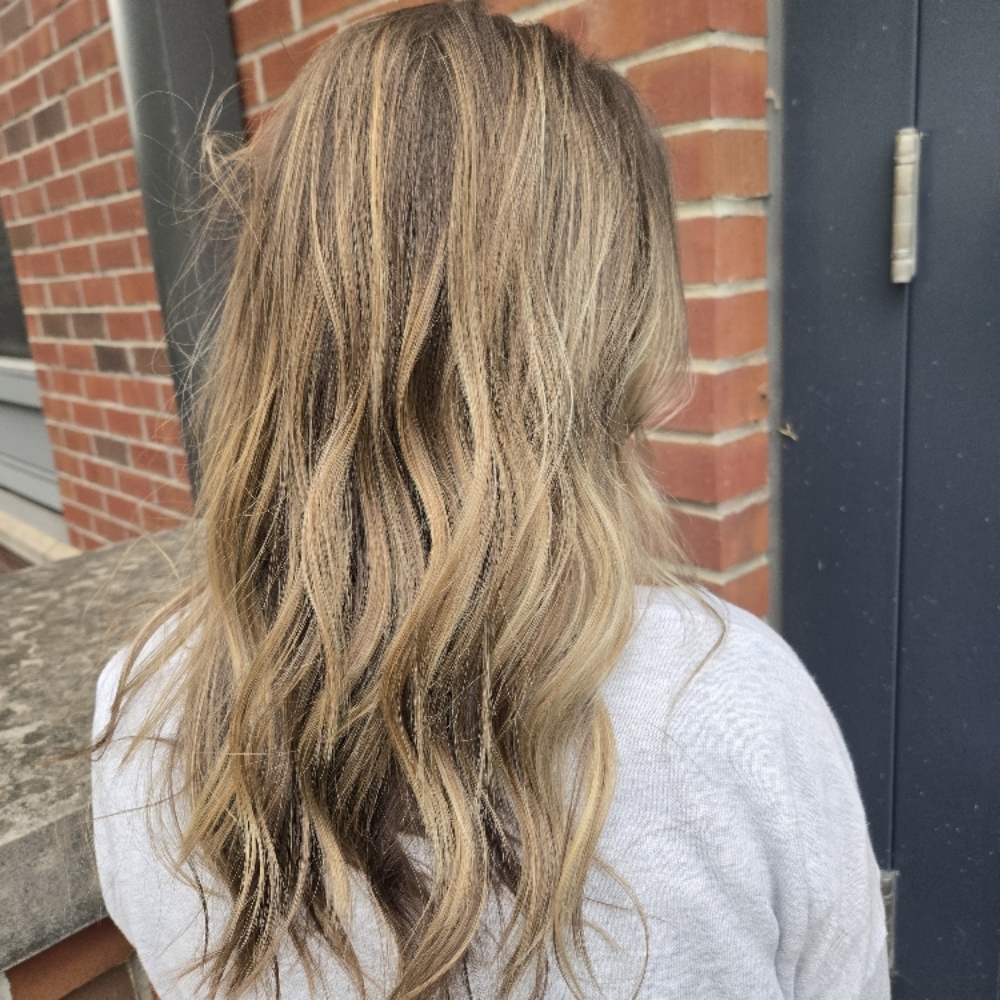 Full Lived-In/Balayage & Cut at Emerald & Olive Salon in New Holland, OH