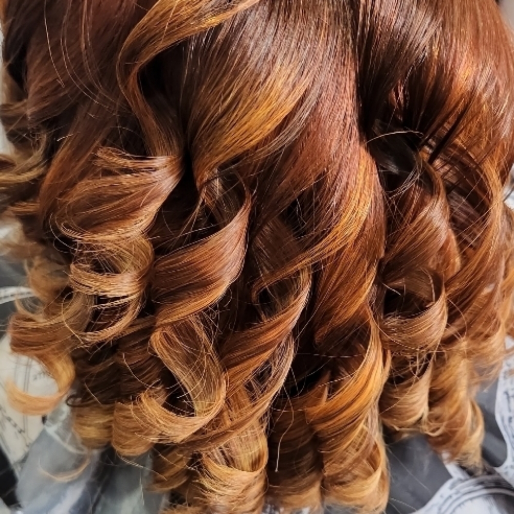 Two Tone Color W/ Flatiron at Billion Hairs Salon in Kansas City, KS