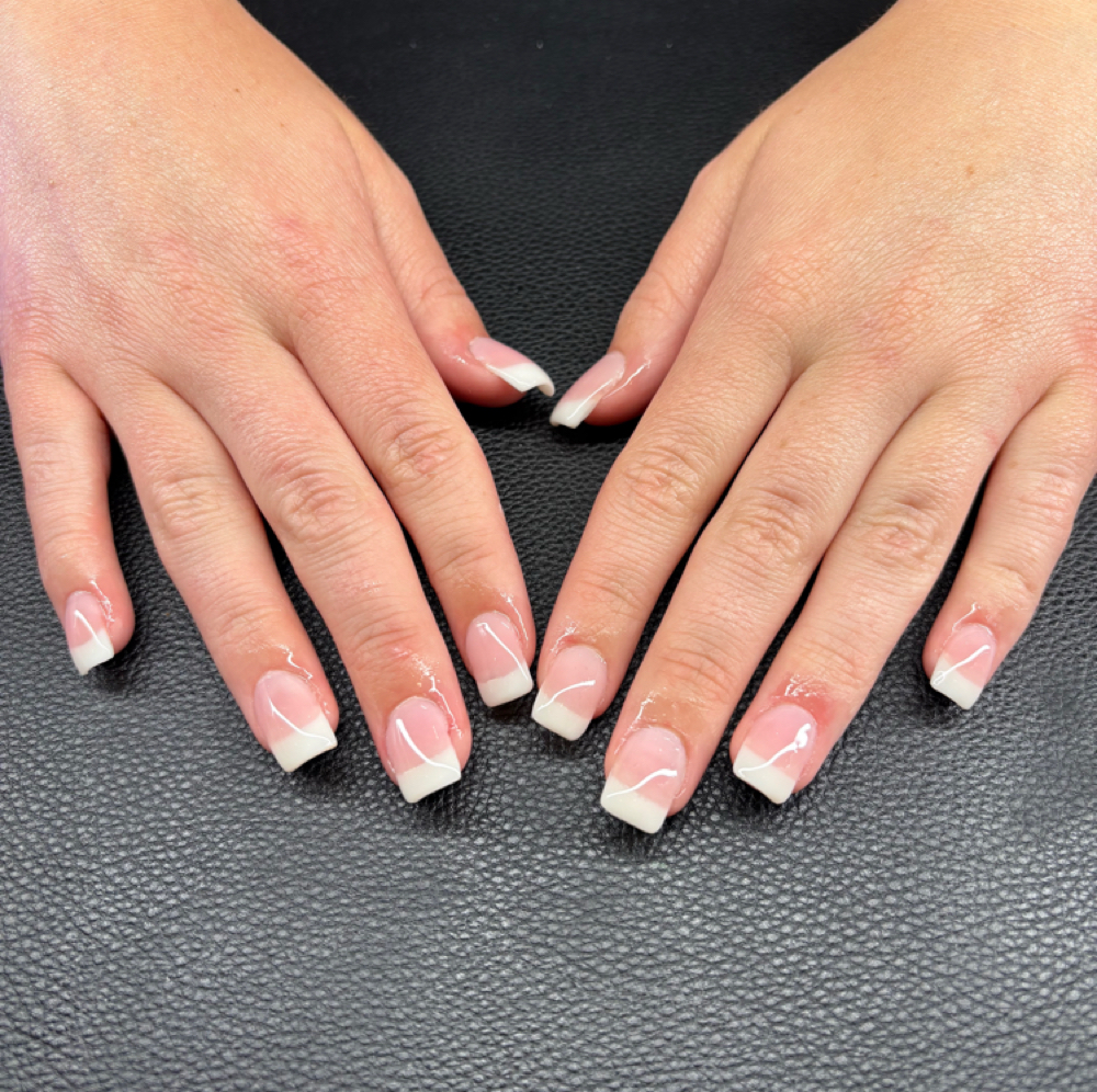 Full Set Sculptured Nails-Pink & White at WYO LifeStim Wellness Spa & Nail Bar in Laramie, WY