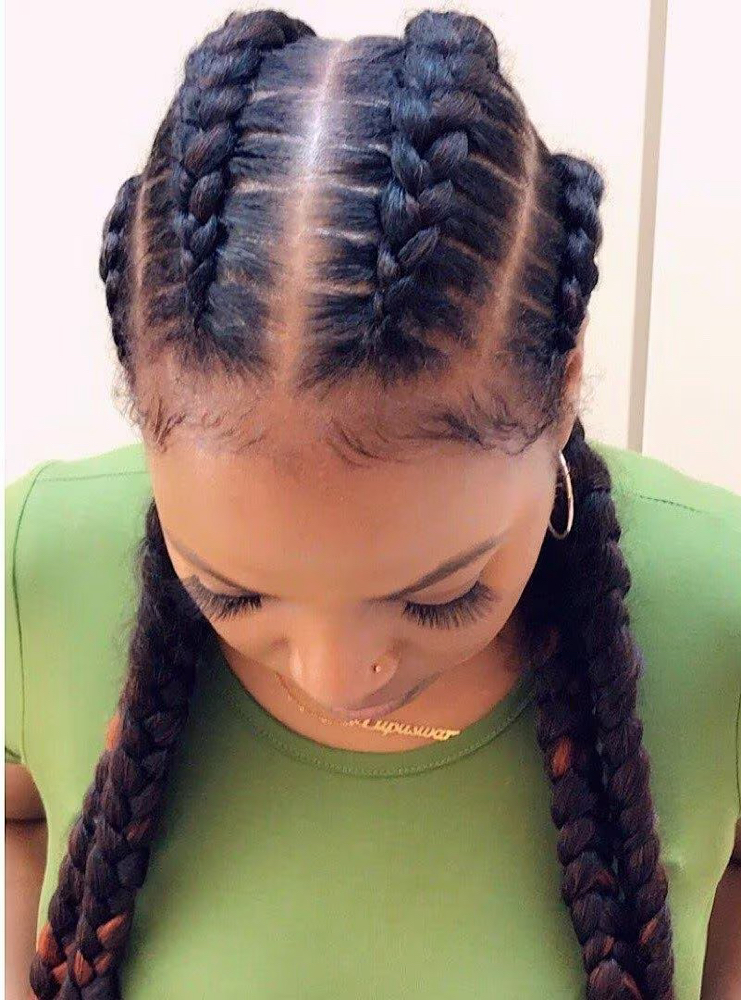 4 cornrow braids