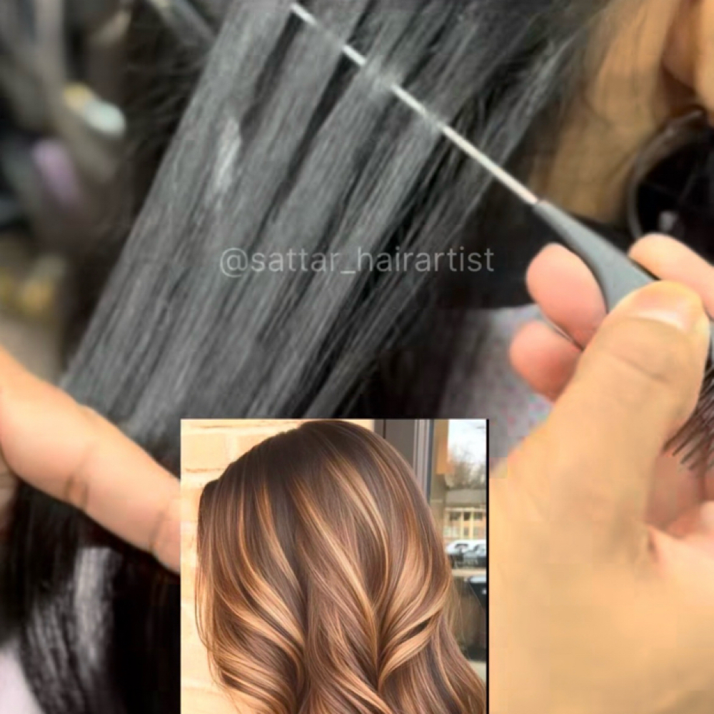 Chunky Highlights Half Head at To Be Crowned By Nina Lynn in Emmaus, PA
